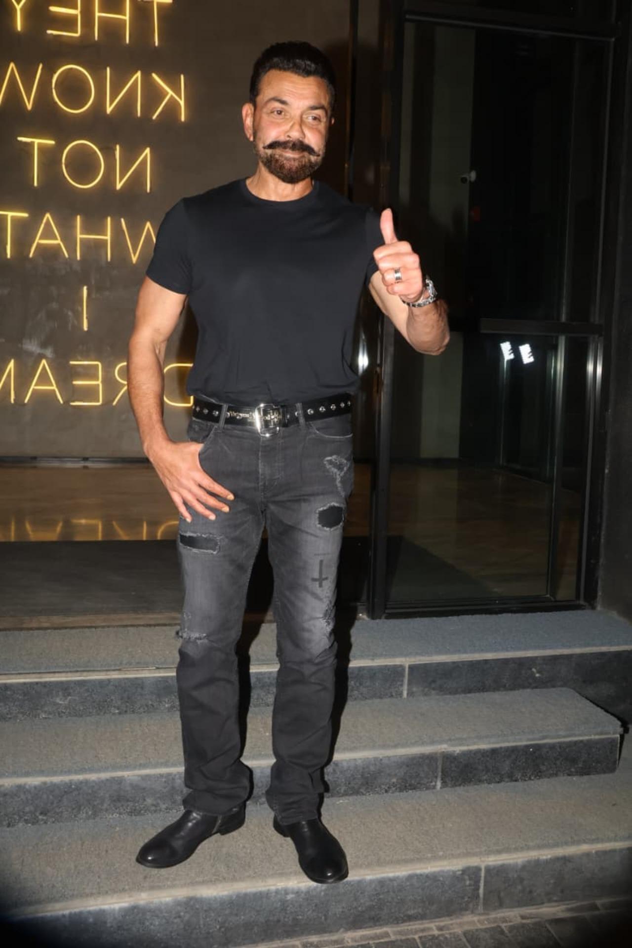Bobby Deol was papped at the screening of the film, Duet, in the city.